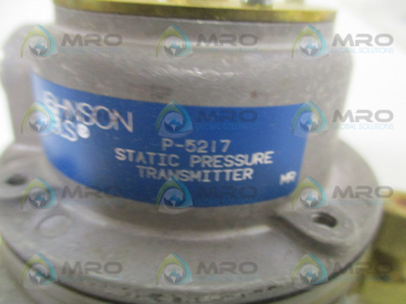 JOHNSON CONTROLS  P-5217-7 STATIC PRESSURE TRANSMITTER 0/5 IN. W.C. *NEW IN BOX*