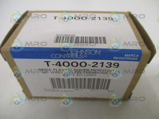 JOHNSON CONTROLS T-4000-2139 BEIGE PLASTIC COVER HORIZONTAL *NEW IN BOX*