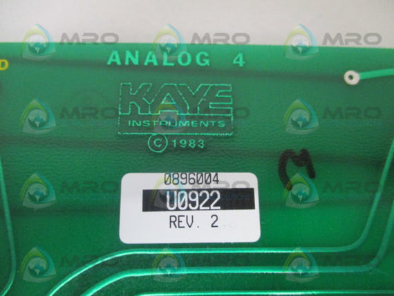 KAYE INSTRUMENTS B0922C ANAOLOG 4 BOARD *NEW NO BOX*