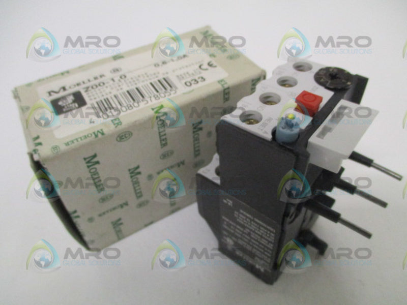 KLOCKNER MOELLER Z00-1,0 MOTOR OVERLOAD RELAY 0,6-1,0A * NEW IN BOX *