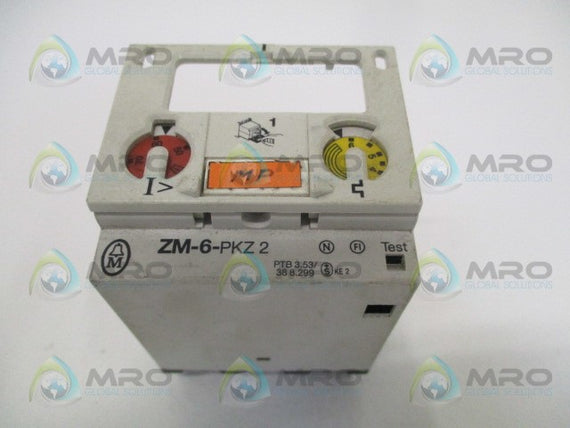 KLOCKNER MOELLER ZM-6-PKZ2 OVERLOAD THERMAL TRIP MODULE 4-6A *USED*