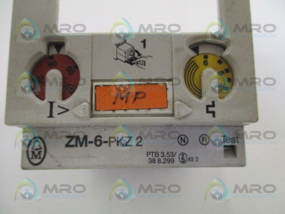 KLOCKNER MOELLER ZM-6-PKZ2 OVERLOAD THERMAL TRIP MODULE 4-6A *USED*
