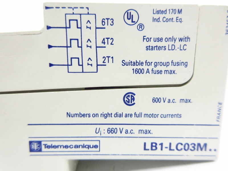 TELEMECANIQUE LB1-LC03M13 660VAC 6.3-10A NSMP