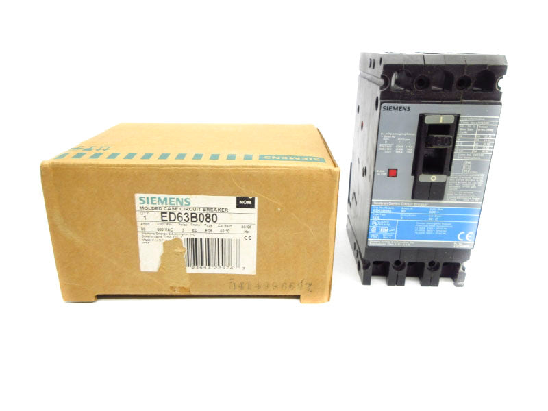 SIEMENS ED63B080 600VAC 80A NSMP