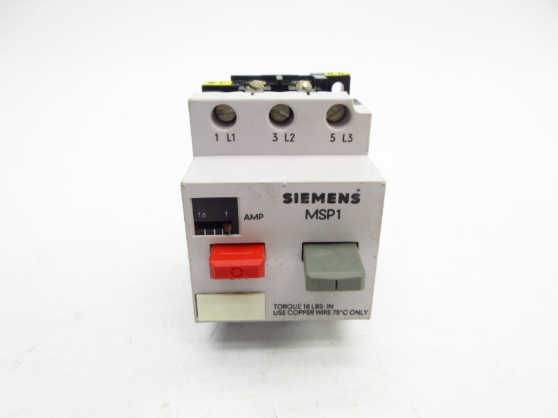 SIEMENS MSP10FA11 600VAC 1.0-1.6A NSMP