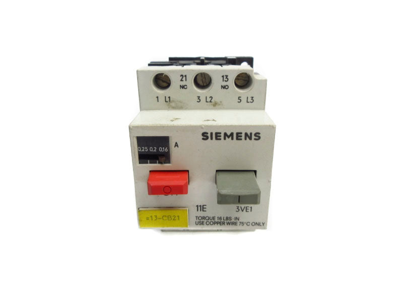 SIEMENS 3VE1015-2CU00 660V 0.16-0.25A NSNP