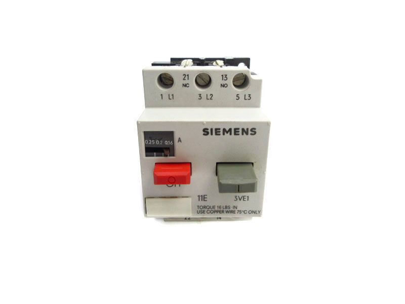 SIEMENS 3VE1015-2CU00 600VAC 16.0-0.25A NSNP