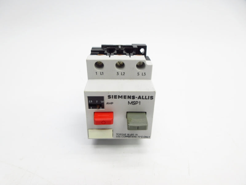 SIEMENS MSP10G 600VAC 1.6-2.5A NSMP