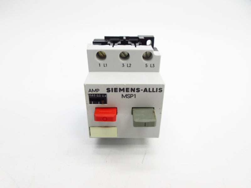 SIEMENS MSP10D 600VAC 0.4-0.63A NSMP