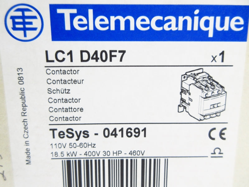 TELEMECNIQUE LC1D40F7 110V NSMP
