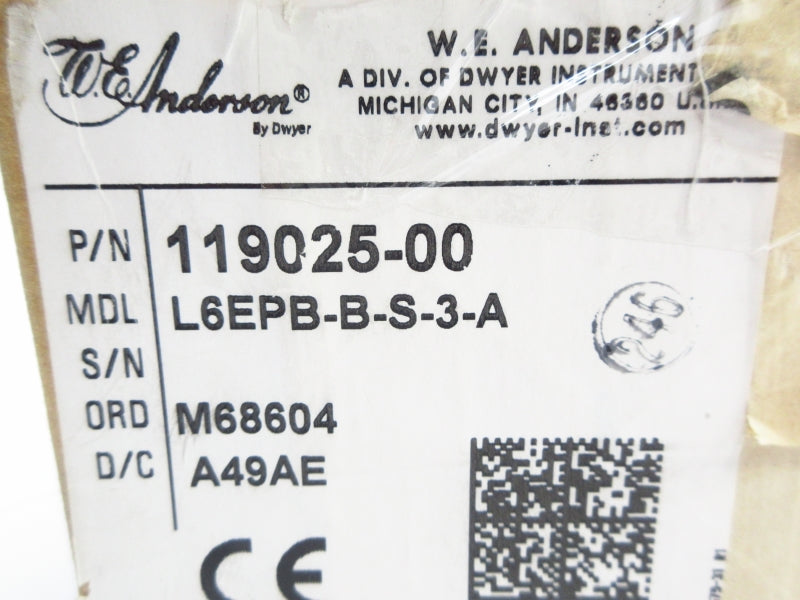 DWYER L6EPB-B-S-3-A 119025-00 NSMP