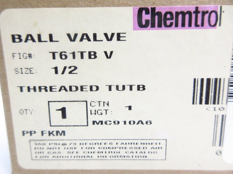 CHEMTROL T61TBV 1/2" NSMP