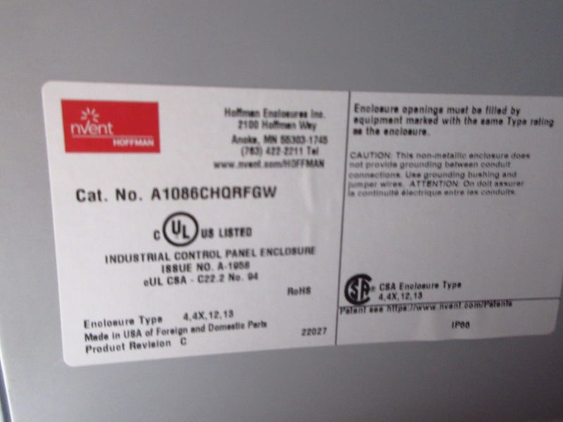 HOFFMAN A1086CHQRFGW NSNP