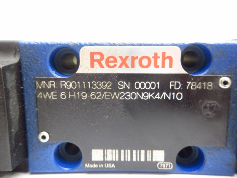 REXROTH 4WE6H19-62/EW230N9K4/N10 R901113392 NSNP