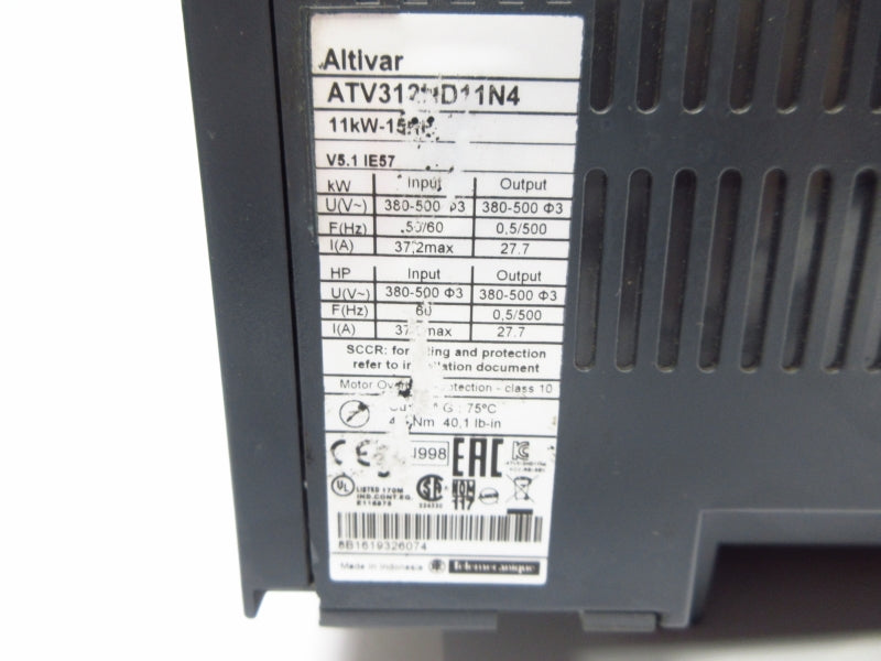 SCHNEIDER ELECTRIC ATV312HD11N4 380-500V UNMP