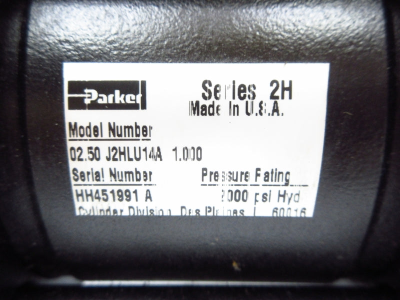 PARKER 02.50J2HLU14A1.000 SER. 2H 2000PSI NSNP
