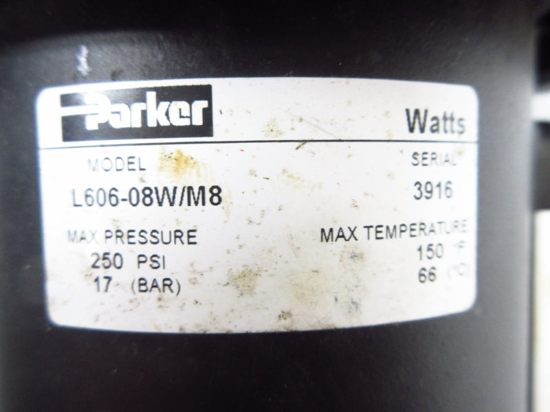 PARKER L606-08W/M8 250PSI 150'F UNMP