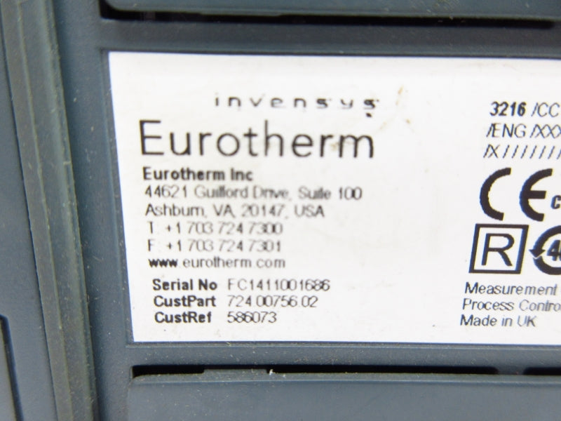 EUROTHERM 3216/CC/VH/RRXX/R/XXX/G/ENG/ENG NSNP