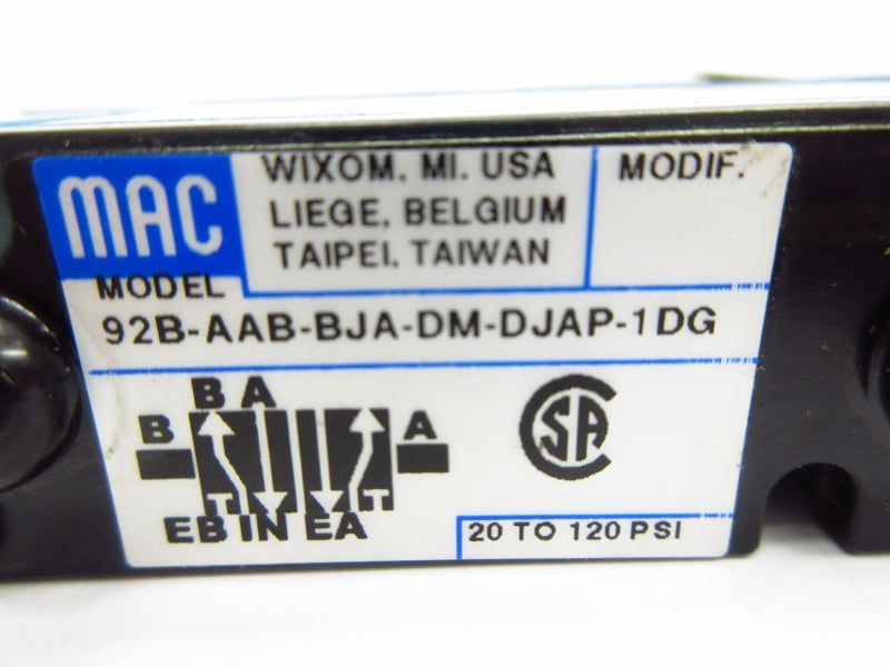 MAC 92B-AAB-BJA-DM-DJAP-1DG 110/120V 20-120PSI NSNP