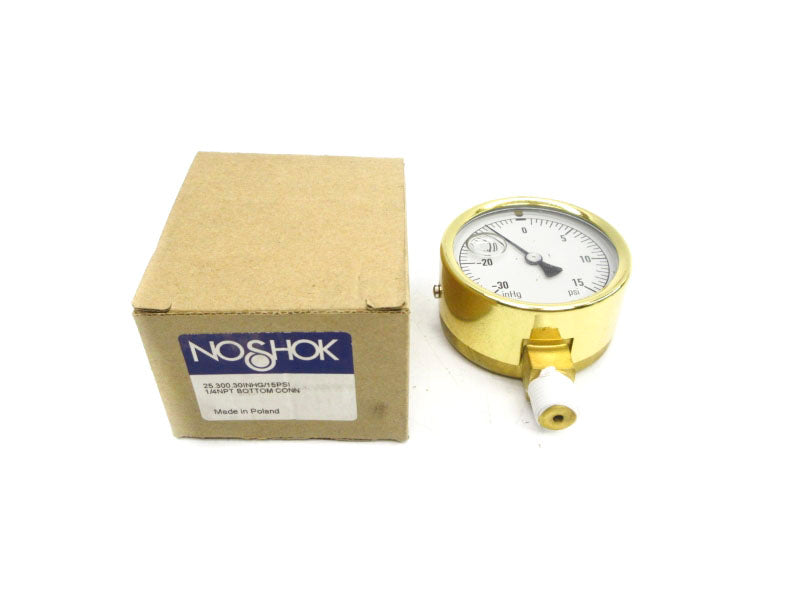 NOSHOK 25.300.30INHG/15PSI -30INHG/15PSI 1/4" NSMP