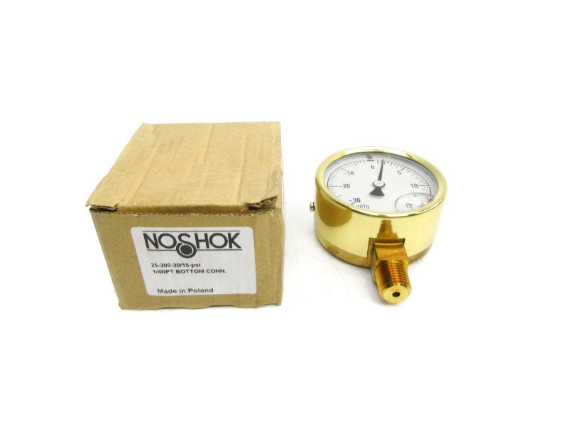 NOSHOK 25-300-30/15-PSI -30INHG/15PSI 1/4" NSMP