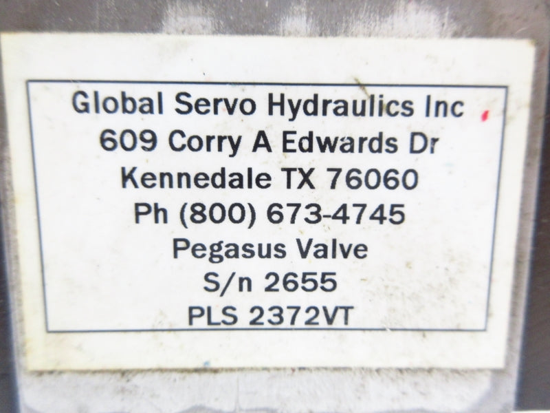 GLOBAL SERVO HYDRAULICS PLS2372VT UNMP
