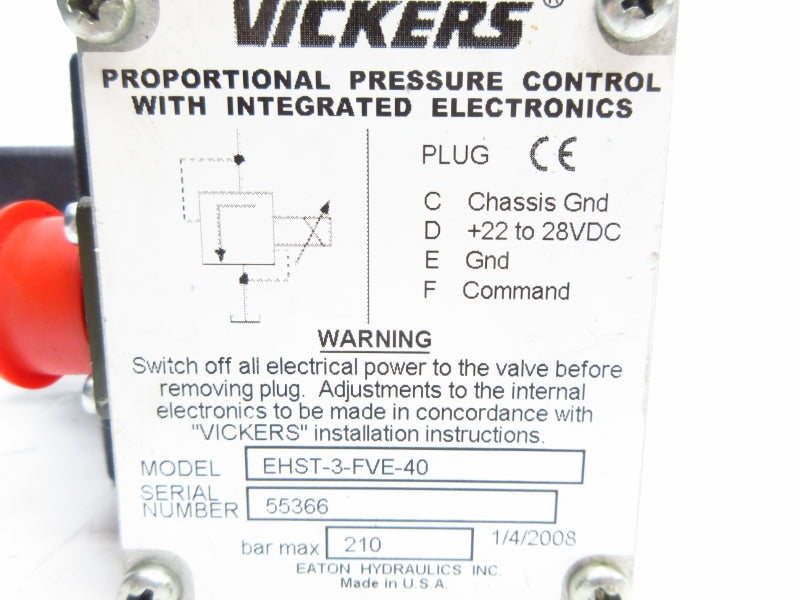 VICKERS EHST3FVE40 22-28VDC NSNP