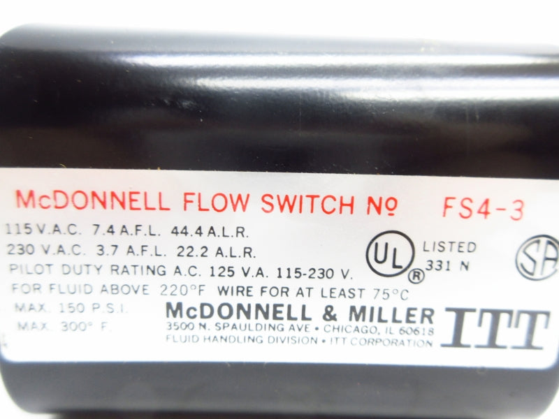 MCDONNELL&MILLER FS4-3 115-230VAC 150PSI 300'F NSNP