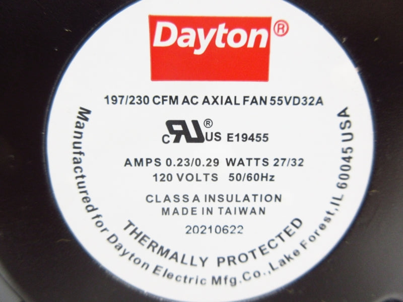 DAYTON 55VD32A 120V 0.23-0.29A NSMP