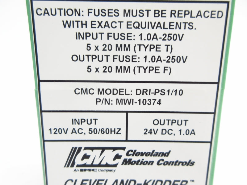 CLEVELAND KIDDER MWI-10374 24VDC 1.0A NSMP