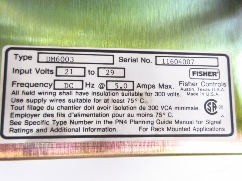 FISHER DM6003 21-29V 5A NSNP