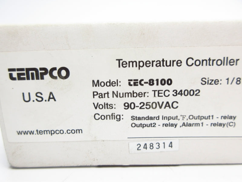 TEMPCO TEC34002 TEC-8100 90-250VAC 1/8" (AS PICTURED) NSMP
