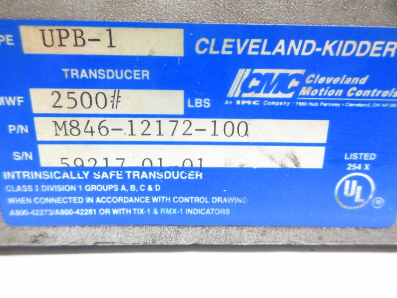 CLEVELAND KIDDER M846-12172-100 UPB-1 NSNP