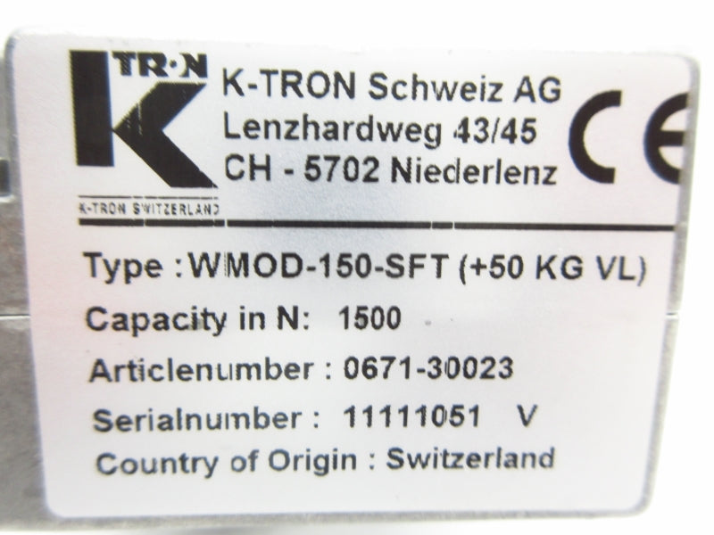 K TRON WMOD-150-SFT NSNP