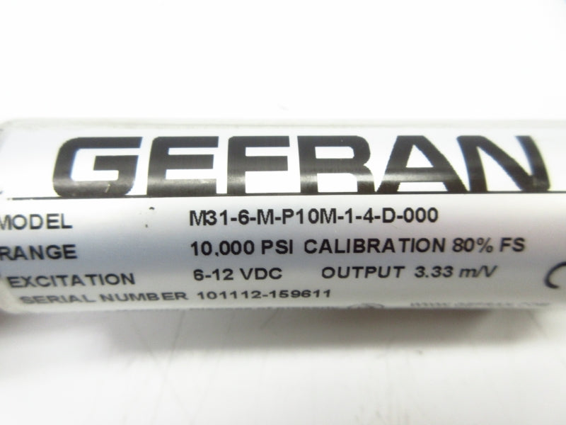 GENFRAN M31-6-M-P10M-1-4-D-000 6-12VDC 10,000PSI NSMP