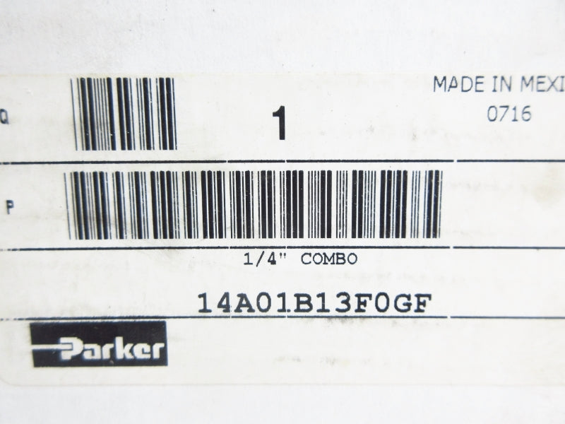 PARKER 14A01B13F0GF 1/4" NSMP