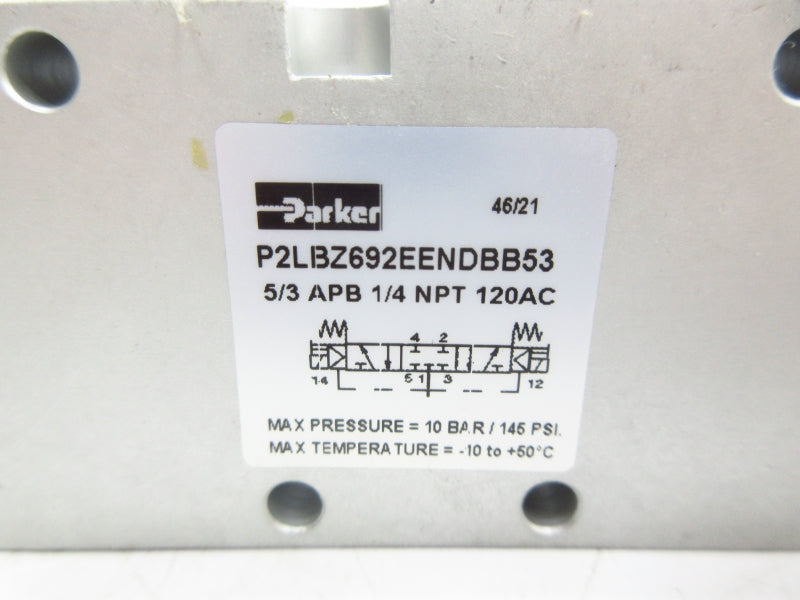 PARKER P2LBZ692EENDBB53 145PSI 1/4" NSMP