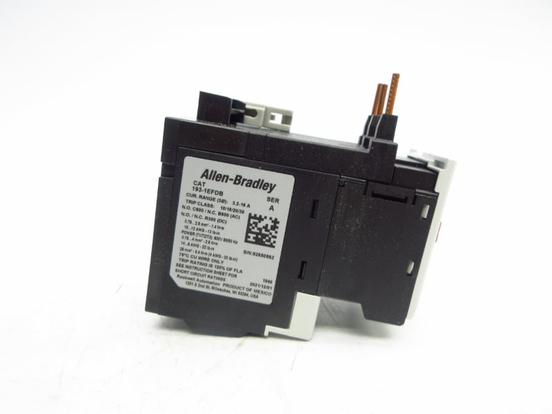 ALLEN BRADLEY 193-1EFDB SER. A 600V 3.2-16A (BR/WH) NSMP