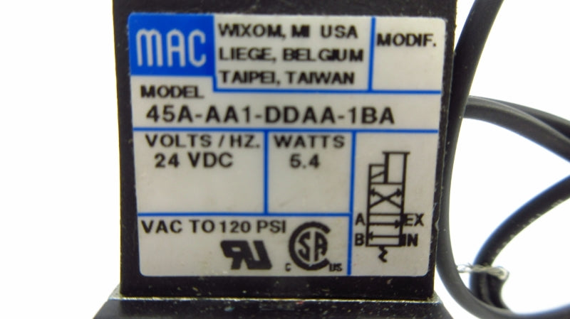 MAC 45A-AA1-DDAA-1BA 24VDC 120PSI NSNP