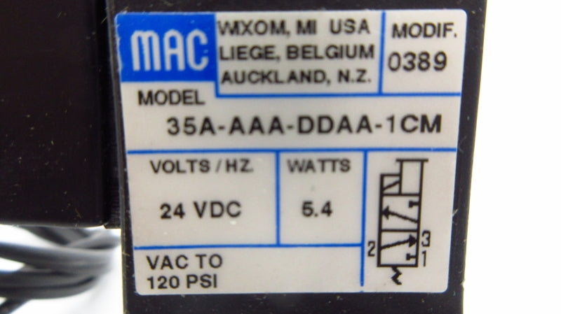 MAC 35A-AAA-DDAA-1CM 24VDC 120PSI NSNP