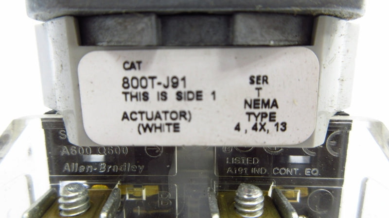 ALLEN BRADLEY 800T-J91 SER. T (AS PICTURED) NSNP