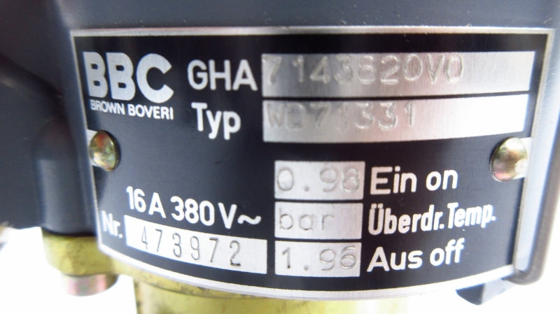 BBC GHA7143820V0 WD71331 380V 16A NSNP