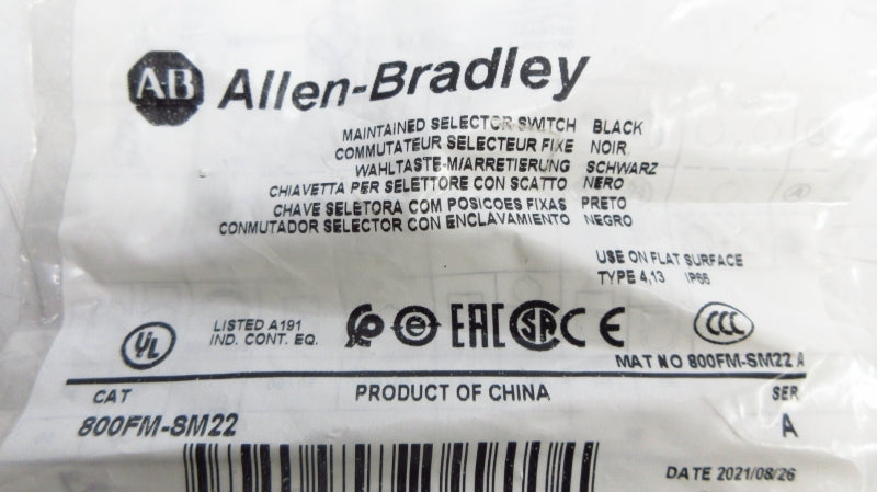 ALLEN BRADLEY 800FM-8M22 SER. A NSMP