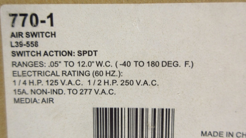 WHITE RODGERS 770-1 277VAC 15A  NSMP
