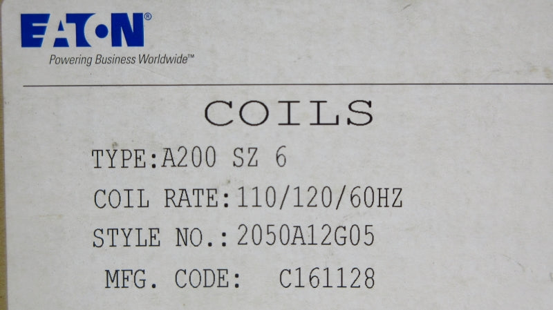 EATON 2050A12G05 A200SZ6 110/120V NSMP