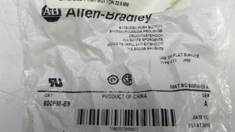 ALLEN BRADLEY 800FM-E9 SER. A NSMP