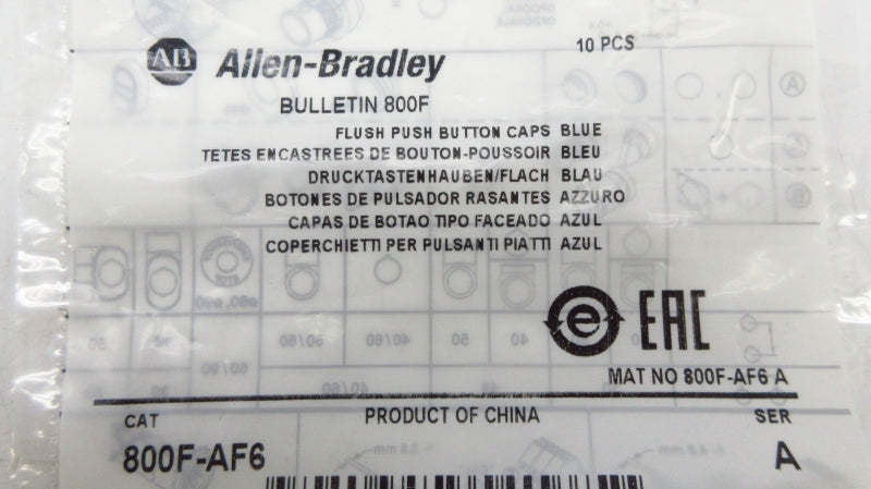 ALLEN BRADLEY 800F-AF6 SER. A (PKG OF 10) NSMP