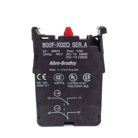 ALLEN BRADLEY 800F-X02D SER. A 690V 10A NSNP