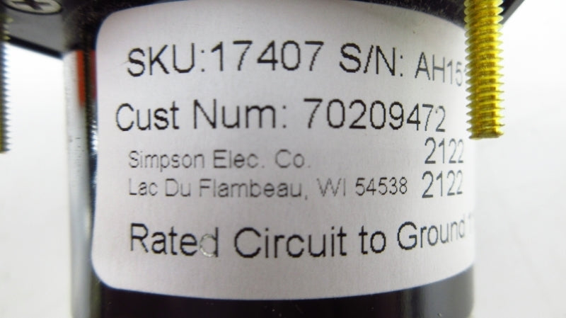SIMPSON 17407 0-25DCA NSMP