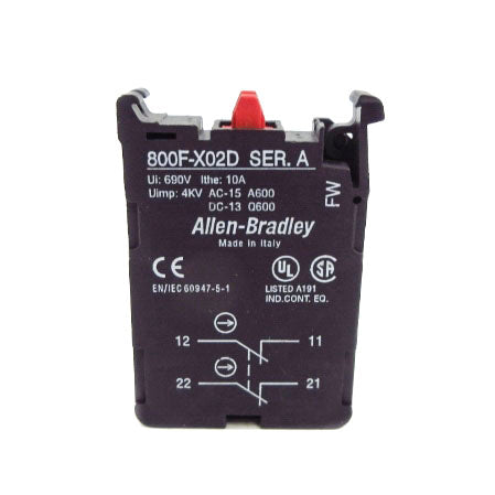 ALLEN BRADLEY 800F-X02D SER. A 690V 10A NSNP